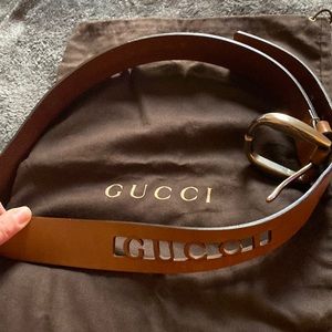 Leather Authentic Gucci belt